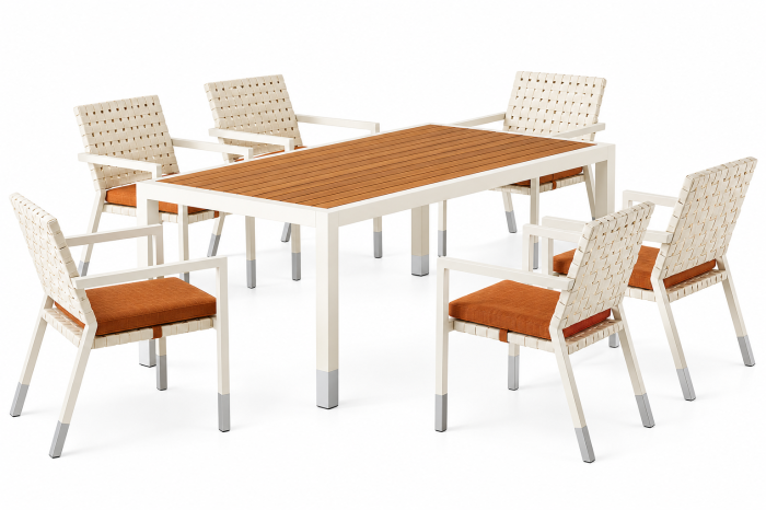 Taco Dining Set For 6 With Arms