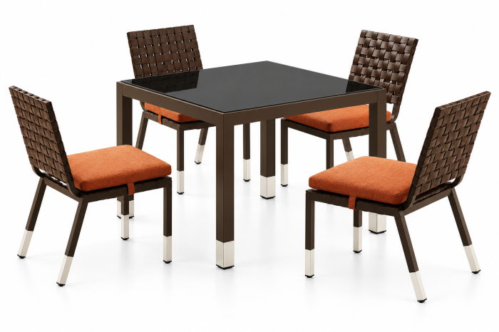 Taco Dining Set For 4 With Square Table