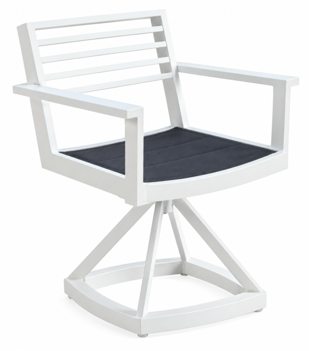 Babmar - Avant Aluminum Swivel Dining Chair - QUICK SHIP