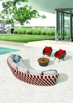 Verona Curved Sofa Set with Chairs - Image 2