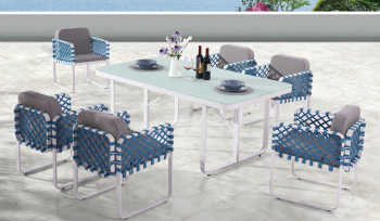 Dresdon Dining Set For 6 with Side Straps - Image 2