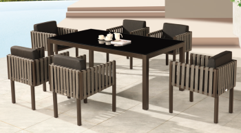 Amber Dining Set For 6 with Side Straps - Image 2
