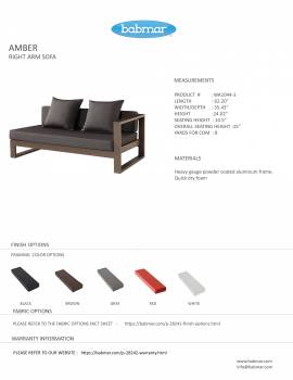 Amber Outdoor Sectional Set with Club Chair - Image 3