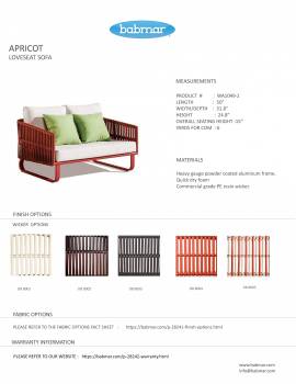 Apricot Loveseat Set with Side Table - Image 2