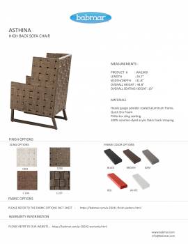 Asthina 5 Seater Highback Sofa Set - Image 4