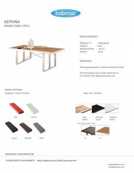 Asthina Dining Set For 6 With Arms - Image 4