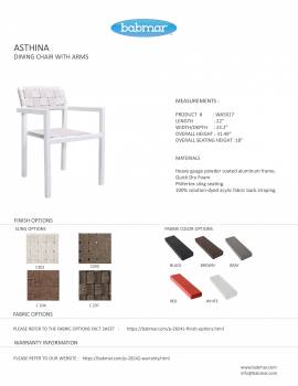Asthina Dining Chair With Arms - Image 3
