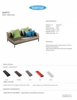 Barite Sectional Sofa and Chair for 5 - Image 4