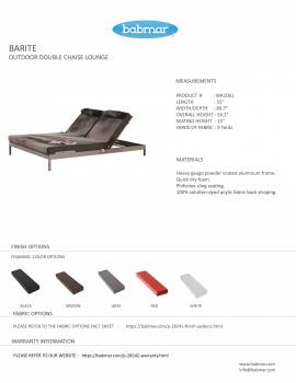 Barite Outdoor Double Chaise Lounge - Image 3