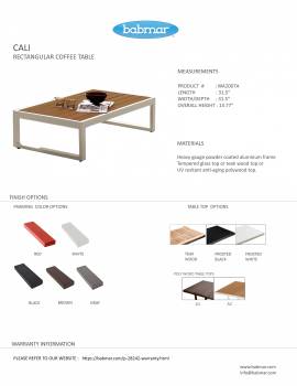Cali Rectangular Coffee table - Image 2