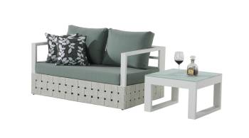Edge Loveseat Sofa with Coffee Table - Image 1