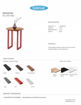 Dresdon Tall Side table - Image 2