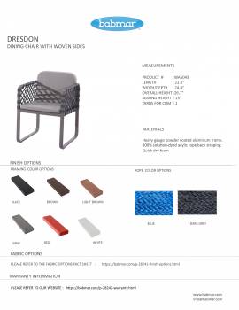 Dresdon Dining Set For 8 with Woven Sides - Image 3