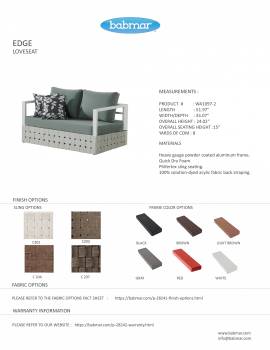 Edge Loveseat Sofa with Coffee Table - Image 3