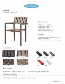 Amber Dining Set For 6 all With Arms - Image 3