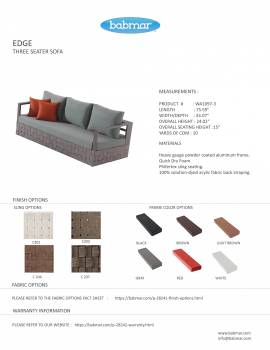 Edge Three Seater Sofa - Image 2