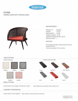 Evian Set of 4 Chairs with Woven Sides with Coffee table - Image 3