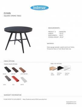 Evian Round Dining Set for 4 - Image 3