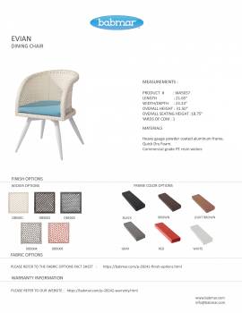 Evian Square Dining Set for 4 with Woven Sides - Image 3