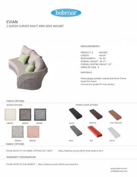 Evian Curved Right Arm Sofa WA1087 - Image 2