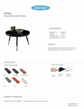 Fatsia Polo Round Coffee Table - Image 2