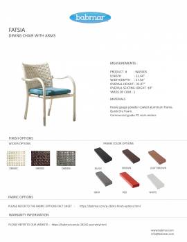 Fatsia Dining Chair with Arms - Image 3