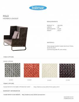 Polo Seating Set for 4 with coffee table - Image 4