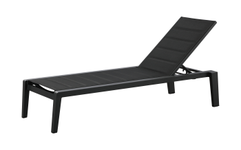Babmar - AVANT STACKABLE CHAISE LOUNGE - CHARCOAL GRAY- QUICK SHIP - Image 1