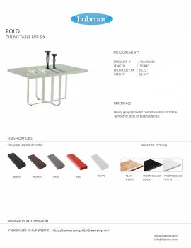 Polo Dining Set for 6 without Arms - Image 4