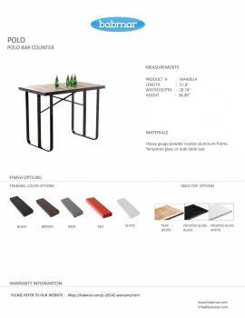 Polo Bar Table for 4 - Image 2