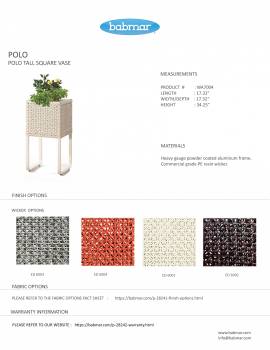 Polo Tall Square Flower Vase - Image 3