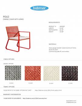 Polo Dining Chair With Arms - Image 2