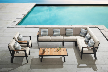 Shop By Category - Outdoor Seating Sets - Babmar - Onyx Sectional Set 
