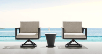 Babmar - Onyx Swivel Club Chair Set For 2 - QUICK SHIP 