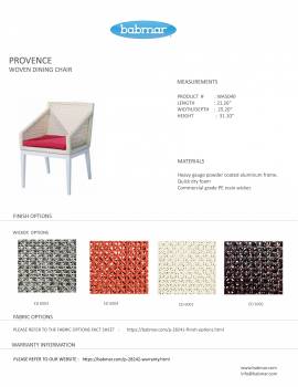 Provence Dining Chair with Woven Arms - Image 5