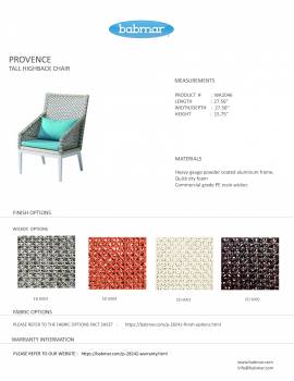 Provence Tall Highback Chair - Image 2