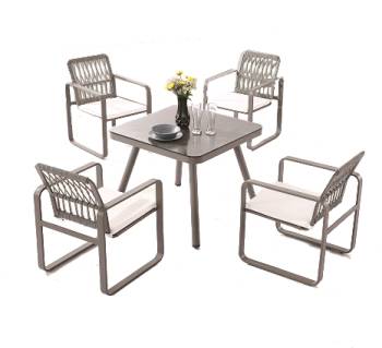 Seattle Chair With Rounded Arms Dining Set For Four