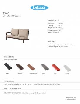 Soho Straight Sectional Sofa Set for 6 - Image 4