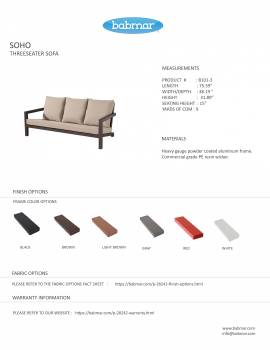 Soho 3 Seater Sofa - Image 2