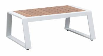 AVANT RECTANGULAR COFFEE TABLE WITH ALL TEAK TOP - QUICK SHIP