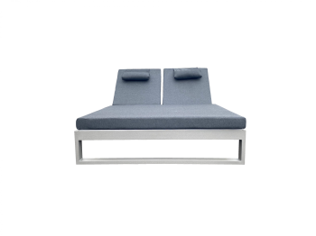Babmar - Amber Double Chaise Lounge - Grey Frame - QUICK SHIP - Image 2