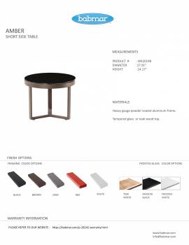 Amber Grey Short Side Table - QUICK SHIP - Image 2