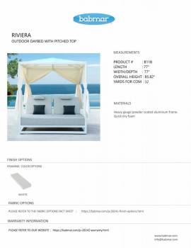 Babmar - Riviera Outdoor Daybed with Pitched Top - Image 4