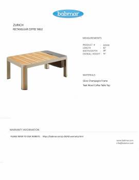 Babmar - Zurich Rectangular Coffee Table - Image 2