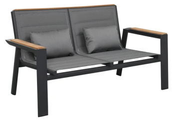 Zurich Loveseat Set - CHARCOAL GREY - QUICK SHIP - Image 2
