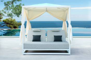 Babmar - Riviera Outdoor Daybed with Pitched Top - QUICK SHIP - Image 2
