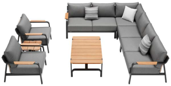 Deco "L" Shape Sectional with Club Chair - Image 2