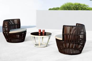 Apricot Round Seating Set for 2 - Image 1