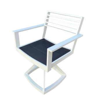 Babmar - Avant Aluminum Swivel Dining Chair - QUICK SHIP