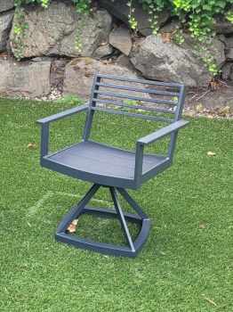 Babmar - Avant Aluminum Swivel Dining Chair - QUICK SHIP - Image 2